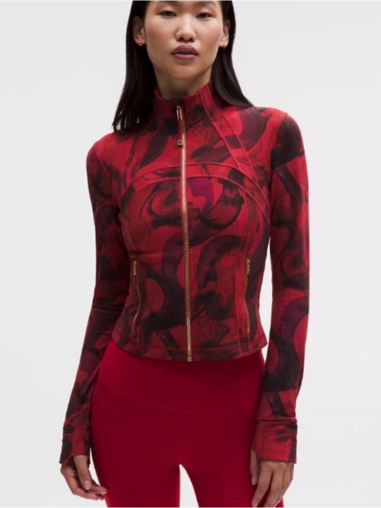 Lululemon Lunar New Year Define Cropped Jacket Nulu Lunar Plumes Red Multi 10